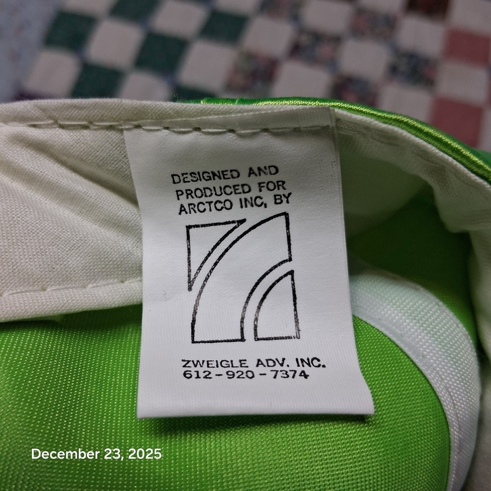 VTG Arctic Cat Leader of The Pack Neon Green Trucker Hat Snowmobile Strap Back - Picture 5 of 7